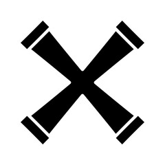 Cross icon flat vector design, cancel symbol.