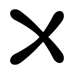 Cross icon flat vector design, cancel symbol. - obrazy, fototapety, plakaty