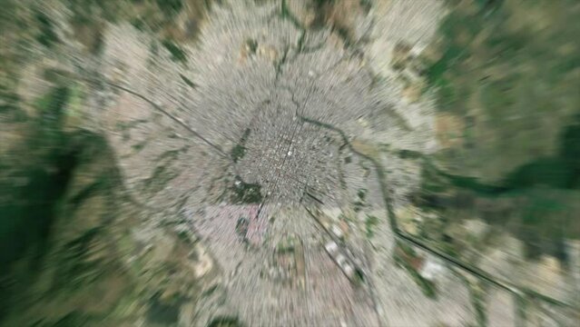 Earth Zoom on Tepic City - Mexico