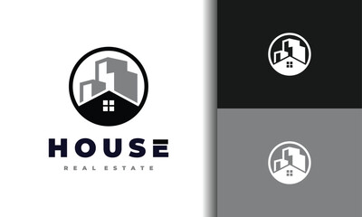 house city building circle logo