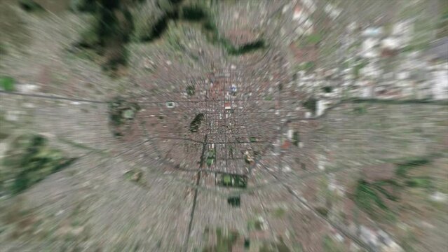 Earth Zoom on Toluca de Lerdo City - Mexico