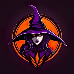 vector design witch Mascot gaming and esport logo