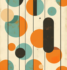 Mid-Century Modern Abstract Geometric Wallpaper