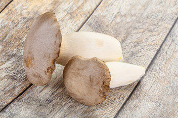 Raw Eringi mushrooms for cooking