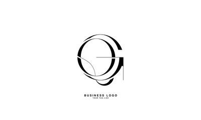 GQ, QG, G, Q, Abstract Letters Logo Monogram