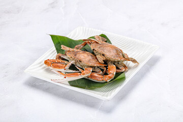 Yummy boiled crab in the plate