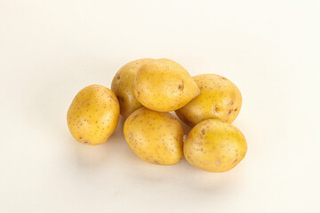 Raw young baby potato heap