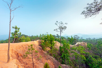 Pai Canyon at sunset, and dramatic scenery, Mae Hong Son province,northern Thailand.