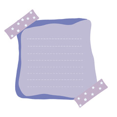Purple sheet of paper with selotipe