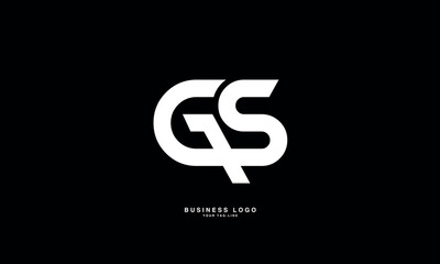 GS, SG, G, S, Abstract Letters Logo Monogram - obrazy, fototapety, plakaty