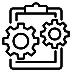 Obraz premium clipboard with gear