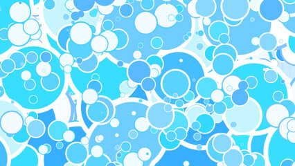 seamless pattern with blue and white bubbles 