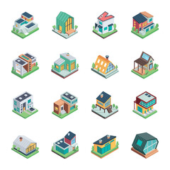 Modern Buildings Icons

