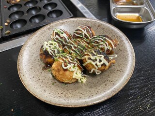 セルフ店　たこ焼き完成取り分け