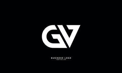 GV, VG, G, V, Abstract Letters Logo Monogram