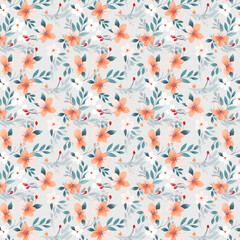 Minimalist Floral Seamless Pattern, Flower pattern, Seamless Pattern, Flowers, Colorful, Vintage flowers seamless pattern