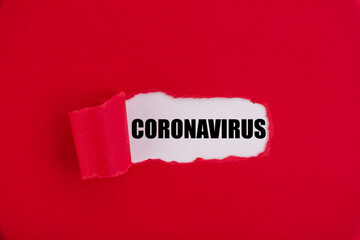 Novel coronavirus - 2019-nCoV. The inscription Coronavirus. Chinese coronavirus outbreak. MERS-Cov...