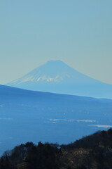 Fototapeta na wymiar 長野県富士見台から見た富士山