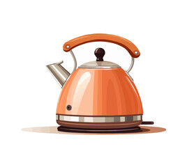 Vector illustration of kettle isolated