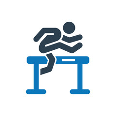 Person jumping on a trampoline icon