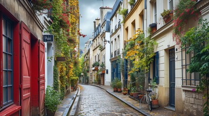 Charming neighborhood in Paris, France featuring iconic buildings and sights.