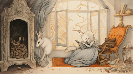 Illustration f bunny