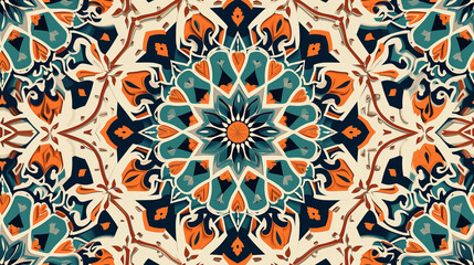 Beautiful structure of a repeating pattern in Arabic style