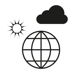 World Weather icon. Vector illustration. EPS 10.