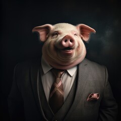businesspig in a suit. no laughes allowed!
