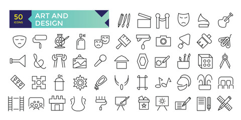 Art and Design icons graphic design tools collection © Rubbble