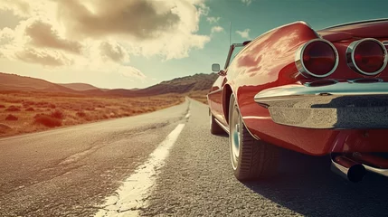 Fototapete Vintage Car Road Trip Adventure © selentaori