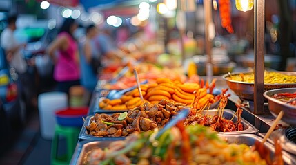 Street Food Market in Vibrant City