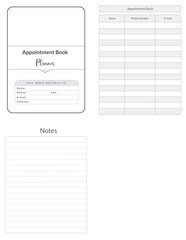 Editable Appointment Book Planner Kdp Interior printable template Design. - obrazy, fototapety, plakaty