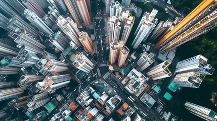 Aerial View of a Bustling Metropolitan City