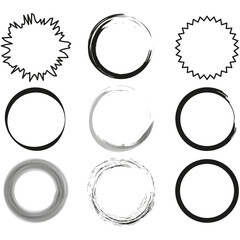 Grunge circles. Vector illustration. EPS 10.