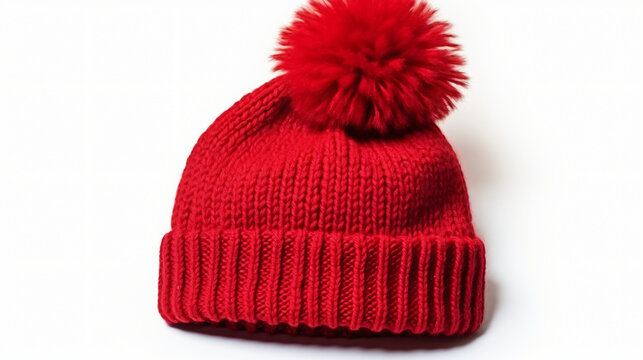 Red Knit Wool Hat