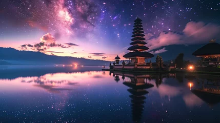 Store enrouleur tamisant sans perçage Bali Nyepi Night Sky Observance