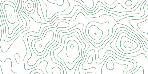 Abstract design with seamless pattern with lines topographic map. geographic mountain relief. retro topographic map. geographic contour map paper texture. terrain path isolated on a green background.