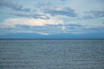 sea landscape during the day with clouds
