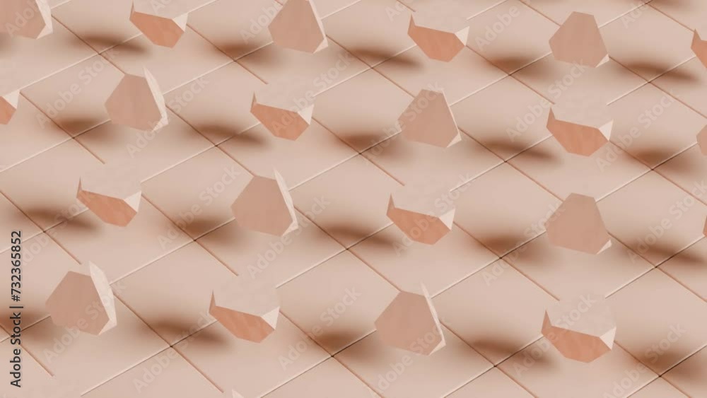 Aufkleber infinite geometric variations: seamless 3d motion loop