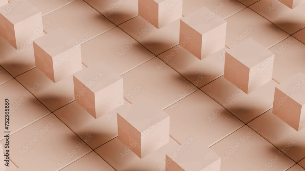 Poster seamless geometric transitions: 3d motion design abstraction