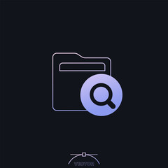 folder search icon with gradient