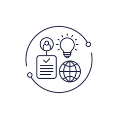 global patent icon in line style