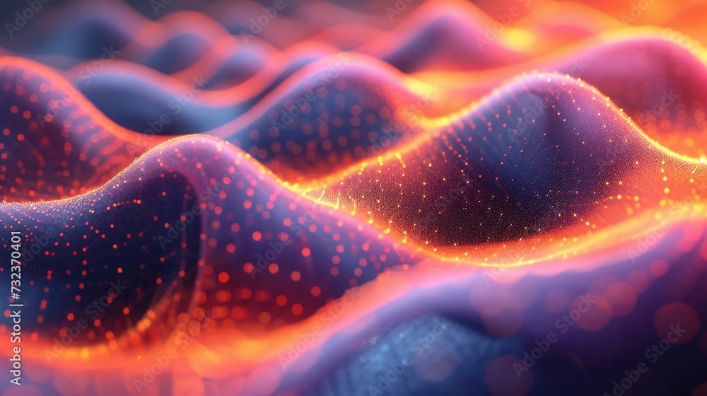 Aufkleber computer generated image of a wavy surface. generative ai.