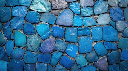 blue stone wall background