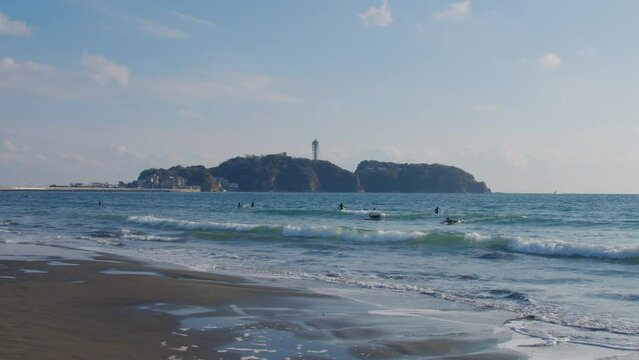 湘南江の島の海とサーフィン2024