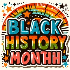 Black history month illustration sticker 