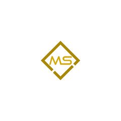 Letter MS logo isolated on white background