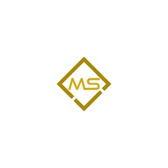 Letter MS logo isolated on white background