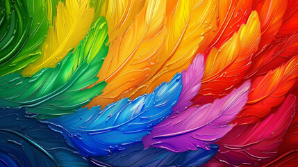 Beautiful abstract of colorful feathers, texture background, abstract feather background, feather pattern. colorful feather background